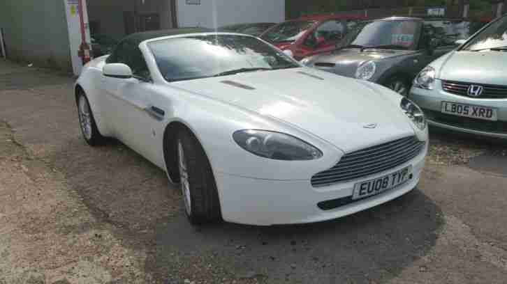 2008 ASTON MARTIN VANTAGE 4.7 RARE STRATOS WHITE + SPORTSHIFT CONVERTIBLE