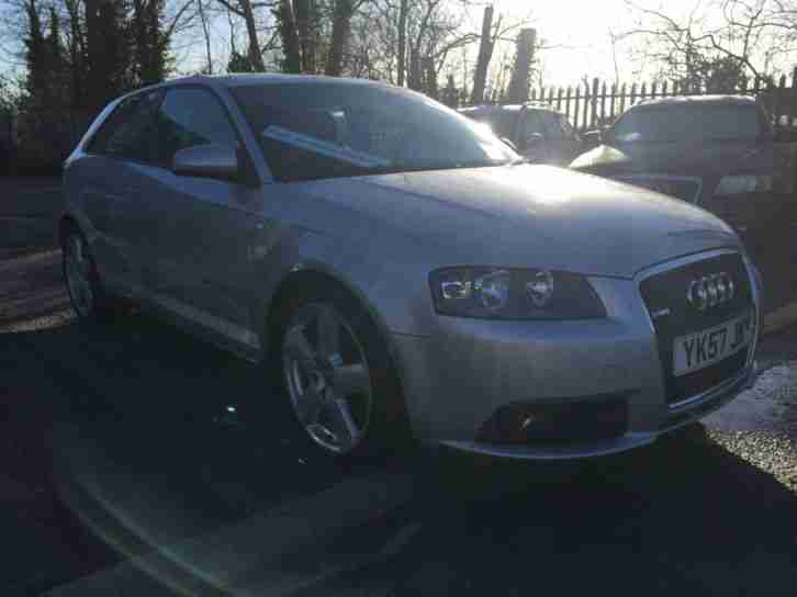 2008 Audi A3 2.0TDI S Line FSH (Audi) 2 Owners, Silver, Heated Leather, 6 Speed