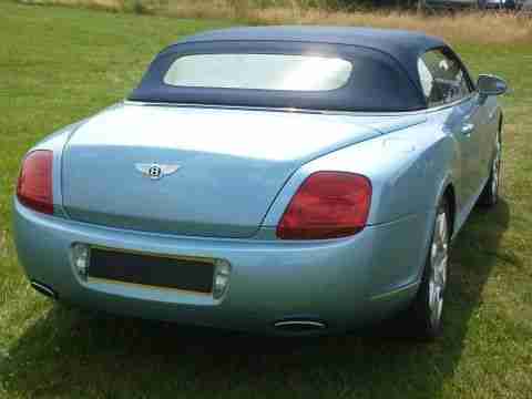 2008 BENTLEY CONTINENTAL GTC AUTO SILVERLAKE BLUE, MAGNOLIA/BELUGA HIDE INTERIOR