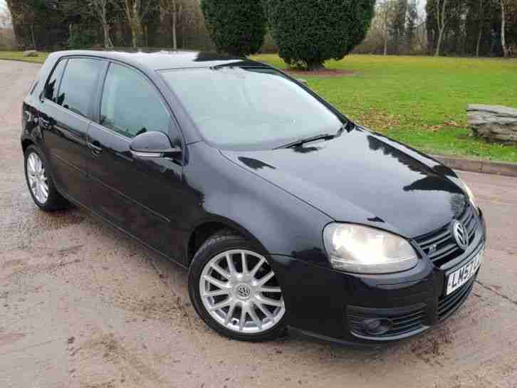 2008 BLACK VOLKSWAGEN GOLF MK5 2.0 GT TDI 140 BHP 5DR DSG AUTO 80K MILES DIESEL