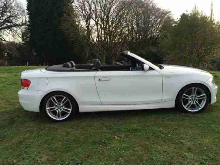 2008 BMW 120I M SPORT CONVERTIBLE WHITE 1 OWNER FROMNEW LOOKS AMAZING NO RESERVE