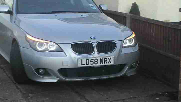 2008 BMW 520D M SPORT SILVER 58 plate fsh LCI FACELIFT full leather,