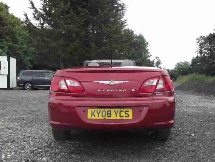 2008 CHRYSLER SEBRING 2.7 CABRIO V6 AUTOMATIC LIMITED CONVERTIBLE PX SWAP SWOP
