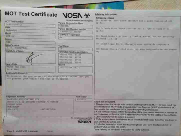 2008 DAIHATSU SIRION S RED
