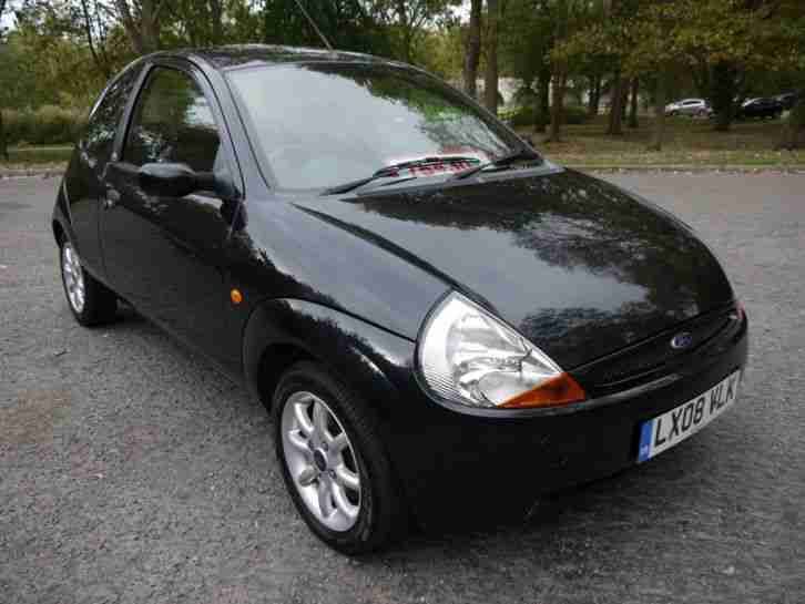 2008 FORD KA 1.3 DURATEC CLIMATE 56K VERY LOW MILES METALLIC PANTHER BLACK .