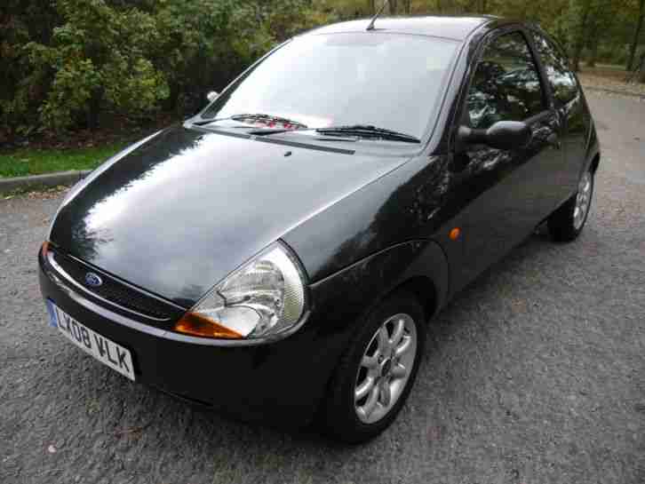 2008 FORD KA 1.3 DURATEC CLIMATE 56K VERY LOW MILES METALLIC PANTHER BLACK....