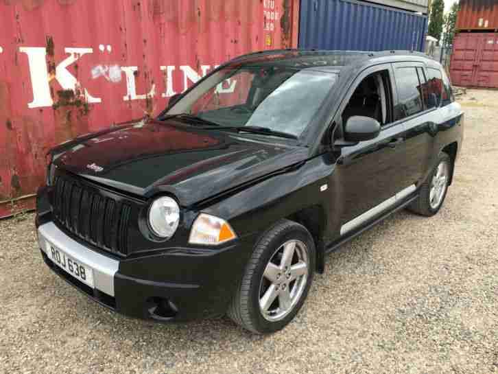 2008 JEEP COMPASS LIMITED CRD BLACK SALVAGE DAMAGED CAT D 4X4 TIGUAN KUGA