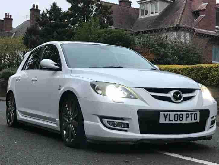 2008 MAZDA 3 MPS AERO 2.3 **HEAVILY MODDED* RARE PEARL WHITE SAT NAV HPI CLEAR