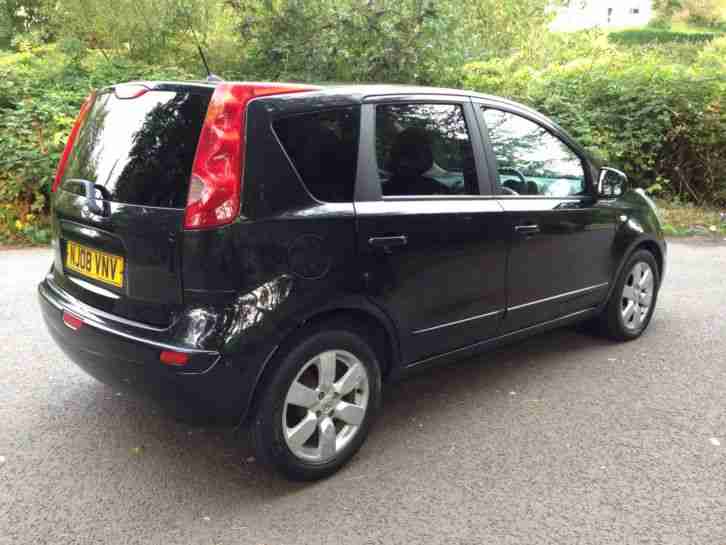 2008 NISSAN NOTE TEKNA AUTO BLACK 1 prev owner Tax and mot