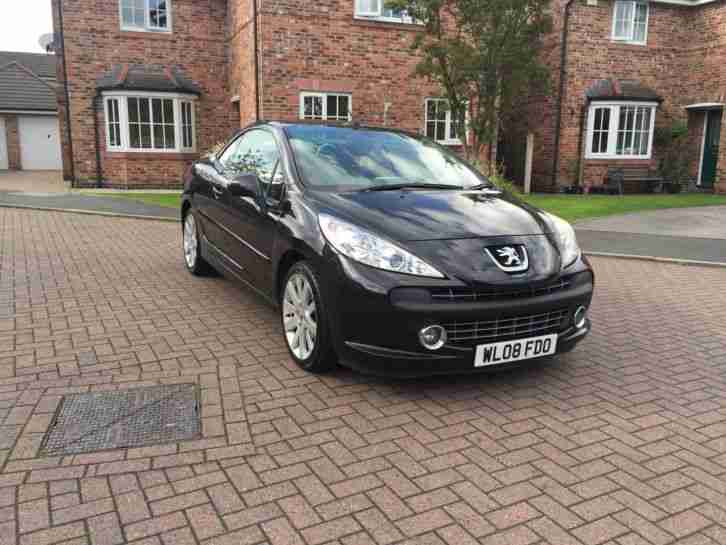 2008 PEUGEOT 207 GT CC HDI BLACK 110BHP FULL LEATHER STUNNING CAR MUST SEE!!