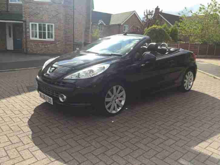 2008 PEUGEOT 207 GT CC HDI BLACK 110BHP FULL LEATHER STUNNING CAR MUST SEE!!