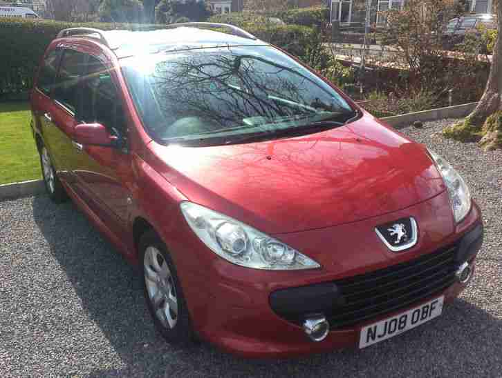 2008 PEUGEOT 307 SW S RED