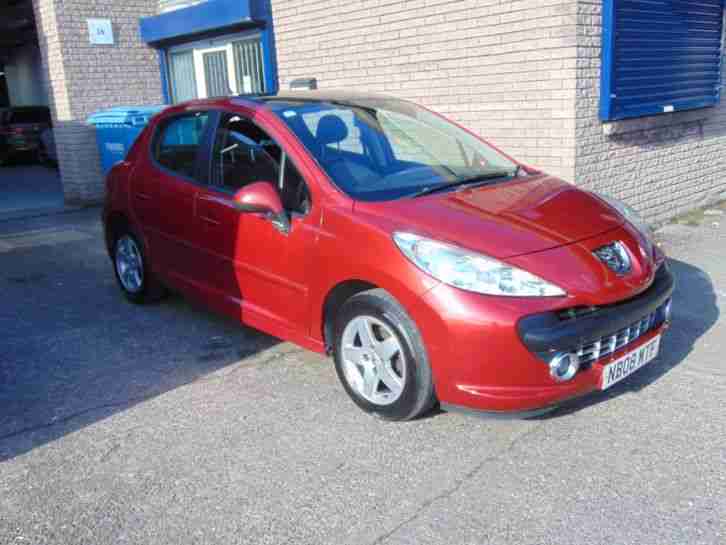 ++ 2008 Peugeot 207 MK1 1.4 Cielo 5dr Red Manual Petrol Pan Roof 307 208 308 ++