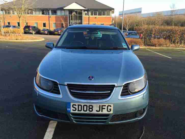 2008 SAAB 9-5 VECTOR SPORT TID BLUE NO RESERVE FULL BLACK LEATHER & PARK ASSIST