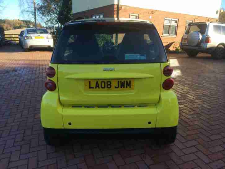 2008 SMART FORTWO PASSION 71 AUTO SILVER YELLOW