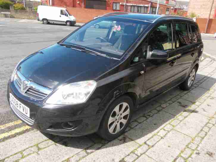 2008 VAUXHALL ZAFIRA BREEZE PLUS BLACK - 7 SEATER - LOW MILEAGE - LONG MOT