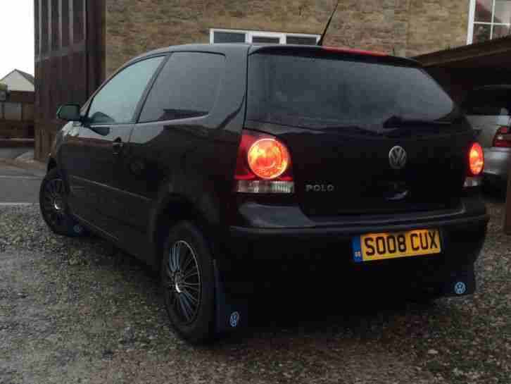 2008 VOLKSWAGEN POLO E 60 BLACK 52k miles, VW SERVICE HISTORY, TINTED WINDOWS