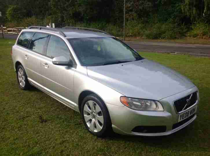 2008 VOLVO V70 2.4 SE D5 AUTO FULL LEATHER SILVER CAT D BUMPER DAMAGE BEFORE