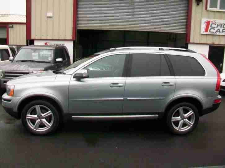 2008 VOLVO XC90 D5 SE SPORT AWD BRIGHT SILVER METALLIC WITH BLACK LEATHER AND P