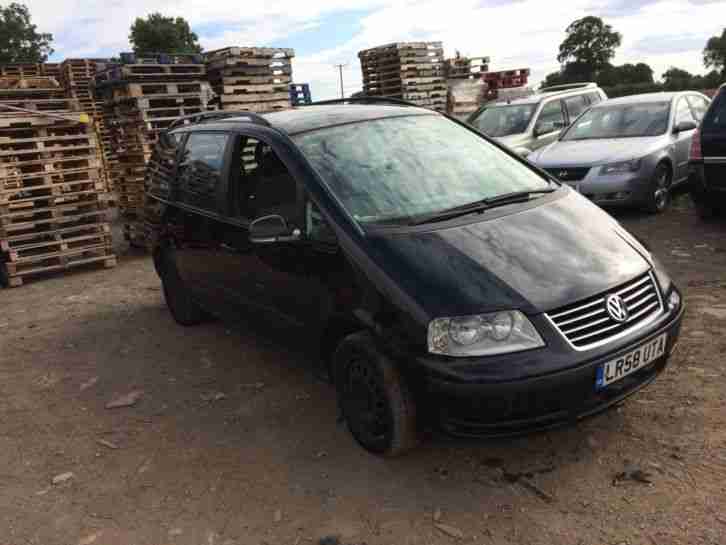 2008 Volkswagen Sharan 1.9 Tdi Automatic, Spares or Repair, Damaged, Export