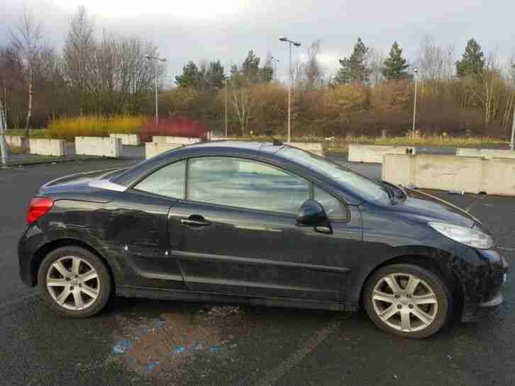 2008 Peugeot 207cc sport VLOW Miles convertible black needs tlc drives well MOT