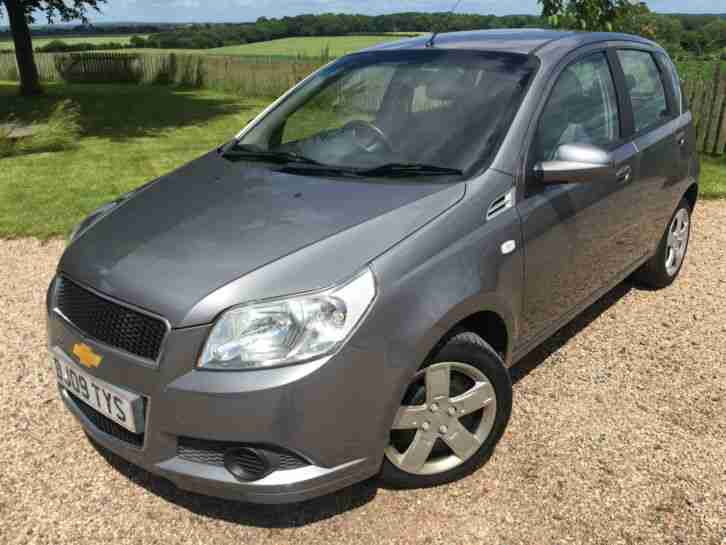 2009 09 CHEVROLET AVEO 1.2 LS 5 DOOR GREY A/C ONE OWNER Full MOT Service History