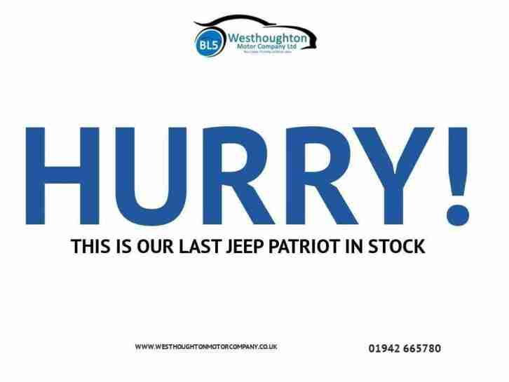 2009 09 JEEP PATRIOT 2.0 LIMITED CRD 5D 139 BHP DIESEL, 12 MONTH WARRANTYMOT