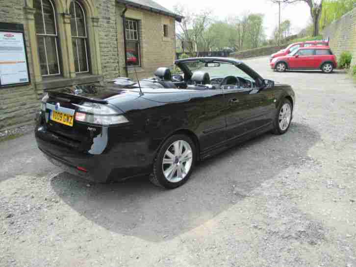 2009/09 SAAB 9-3 2.0 TURBO [210bhp] AERO CONVERTIBLE 6 SPEED BLACK -LOW RESERVE