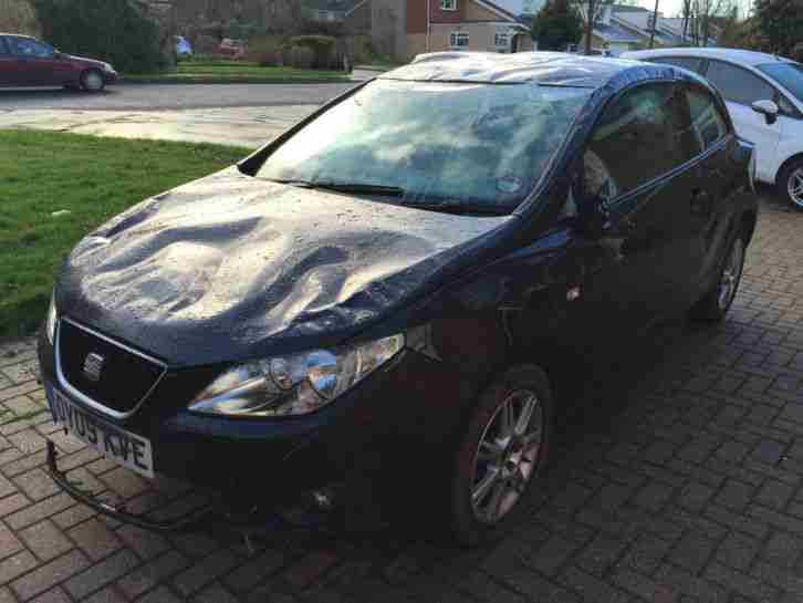2009/09 SEAT IBIZA 1.4 SE BLACK 3 DOOR MANUAL DAMAGED SALVAGE UNRECORDED
