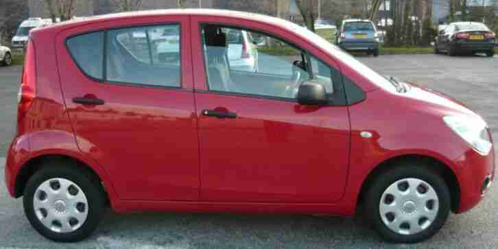 2009 '09' reg Vauxhall Agila Ecoflex 1.0L Petrol in Red only 46,800 miles,F.S.H.