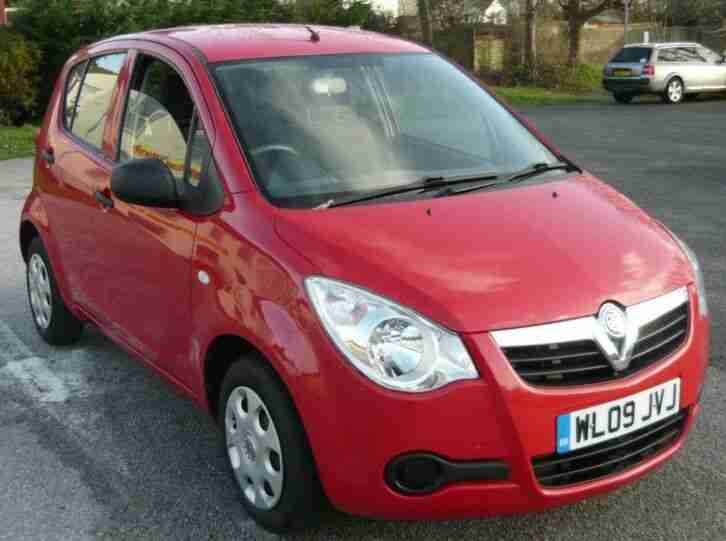2009 '09' reg Vauxhall Agila Ecoflex 1.0L Petrol in Red only 46,800 miles,F.S.H.