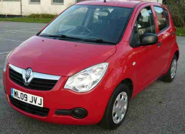 2009 '09' reg Vauxhall Agila Ecoflex 1.0L Petrol in Red only 46,800 miles,F.S.H.