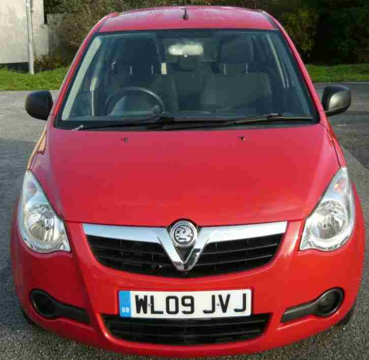 2009 '09' reg Vauxhall Agila Ecoflex 1.0L Petrol in Red only 46,800 miles,F.S.H.