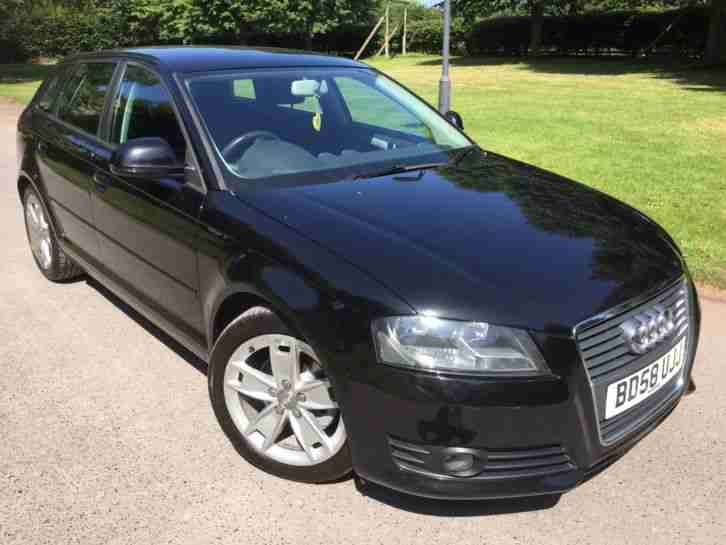 2009 58 AUDI A3 SPORT 158 TFSI 1.8 Petrol Turbo BLACK 5 Door 2 OWNERS 99,000 mls