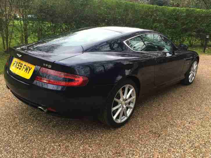 2009/59 ASTON MARTIN DB9 V12 AUTO DK BLUE MET/BLACK LEATHER 36K MILES WITH AMSH