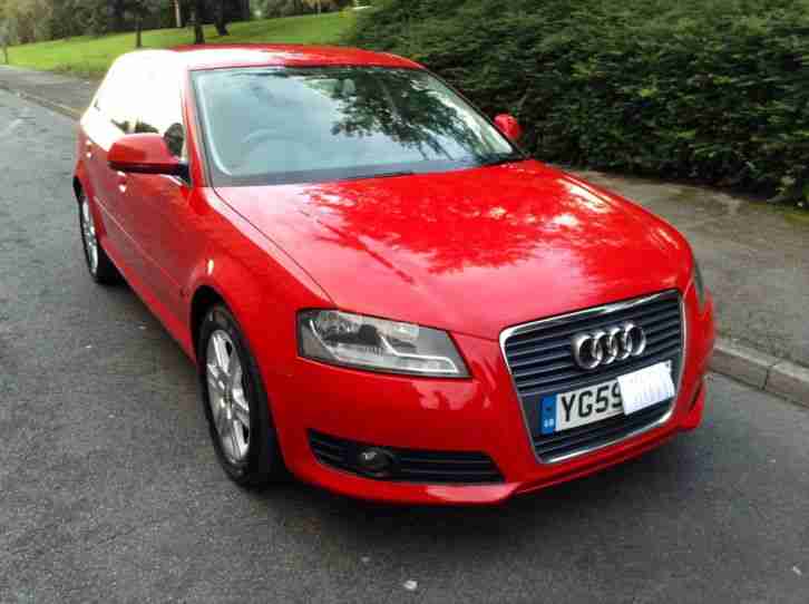 2009 (59) A3 140 2.0 TDI SPORTBACK RED