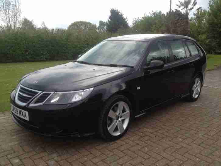 2009 (59 REG) SAAB 9-3 1.9TiD ( 120ps ) SPORTWAGON TURBO EDITION IN BLACK