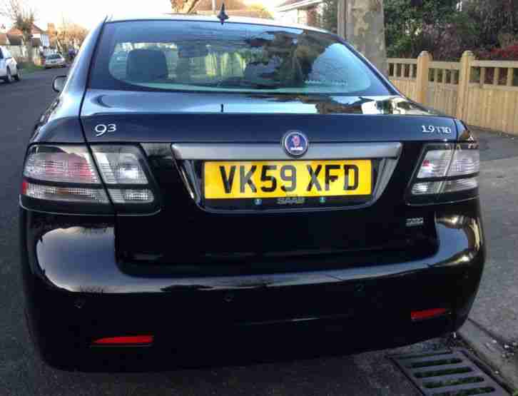 2009/59 SAAB 9-3 TURBO EDTN TTID 180 BHP TWIN TURBO 6 SPD LEATHER FSH BLACK MINT