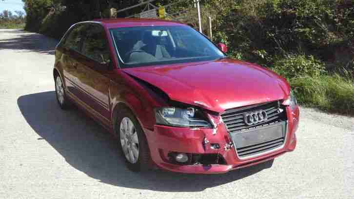 2009 AUDI A3 E 104 TDI RED DAMAGED SPARES OR REPAIR SALVAGE