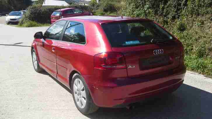 2009 AUDI A3 E 104 TDI RED DAMAGED SPARES OR REPAIR SALVAGE