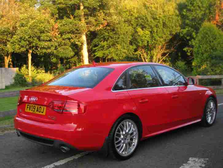 2009 AUDI A4 3.0 TDI QUATTRO S LINE AUTO **RARE MISANO RED - 19" SPLIT RIMS**