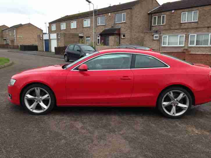 2009 AUDI A5 RED 2.0 TDI COUPE LIGHT DAMAGED REPAIRABLE SALAVAGE STARTS + DRIVES
