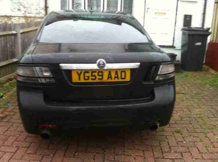 2009 BLACK SAAB 9-3, TOP OF RANGE, 76,000 MILES.