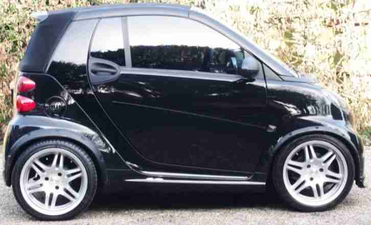 2009 BLACK SMART BRABUS CONVERTIBLE PADDLE SHIFT - TOUCH SCREEN SAT NAV AND CD