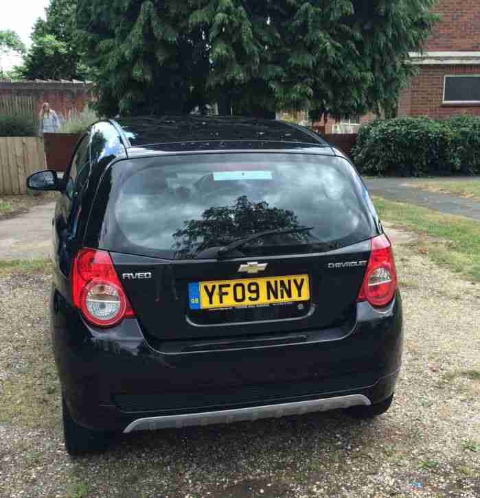 2009 CHEVROLET AVEO S, METALLIC BLACK, 1.2L PETROL, GOOD CONDITION, LOW MILEAGE