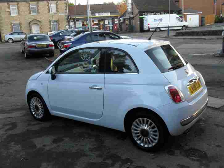 2009 Fiat 500 1.2 LOUNGE in Cha Cha Cha Blue with Panoramic Roof