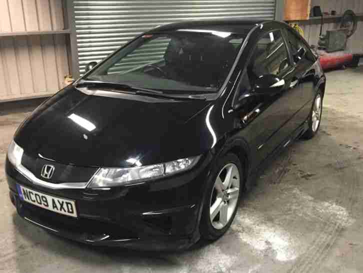 2009 HONDA CIVIC TYPE S I-VTEC BLACK NICE CAR DAMAGED SALVAGE EASY FIX AND CHEAP