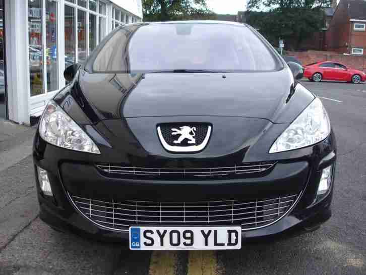2009 PEUGEOT 308 1.6 VTi ( 120bhp ) SE 5DR FSH BLACK PEARL