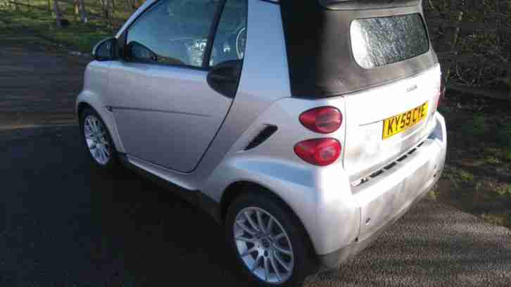 2009 FORTWO 1.0 CONVERTIBLE SILVER
