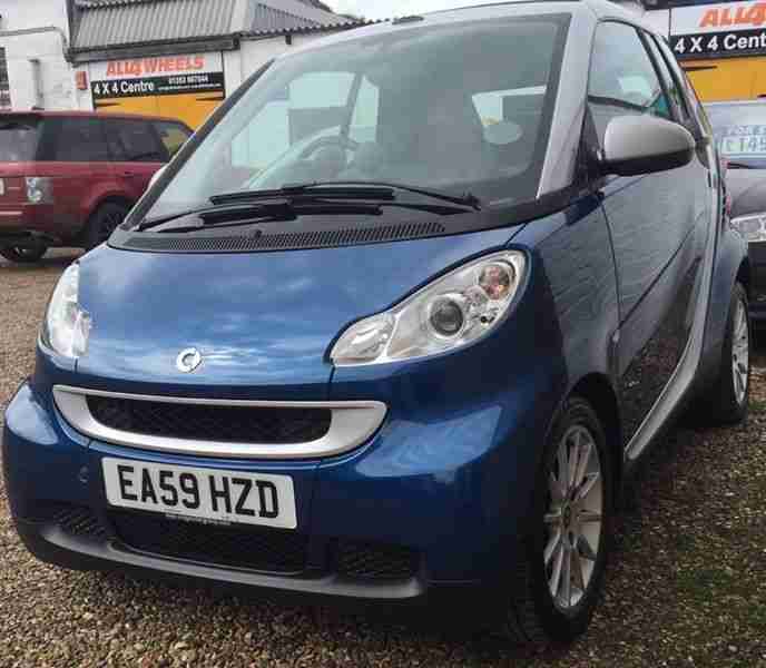 2009 SMART FORTWO PASSION MHD AUTO BLUE. 12 MONTHS MOT TO MARCH 2018